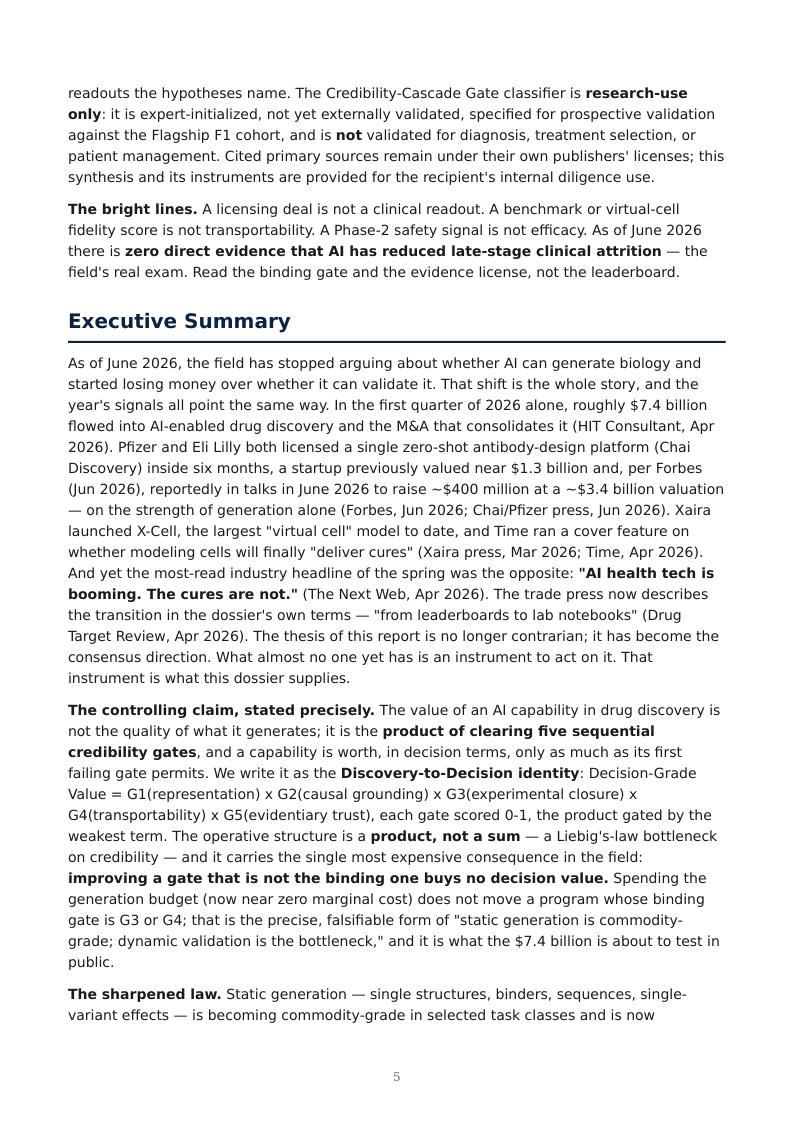 AI Biology Drug Discovery research report preview page 5