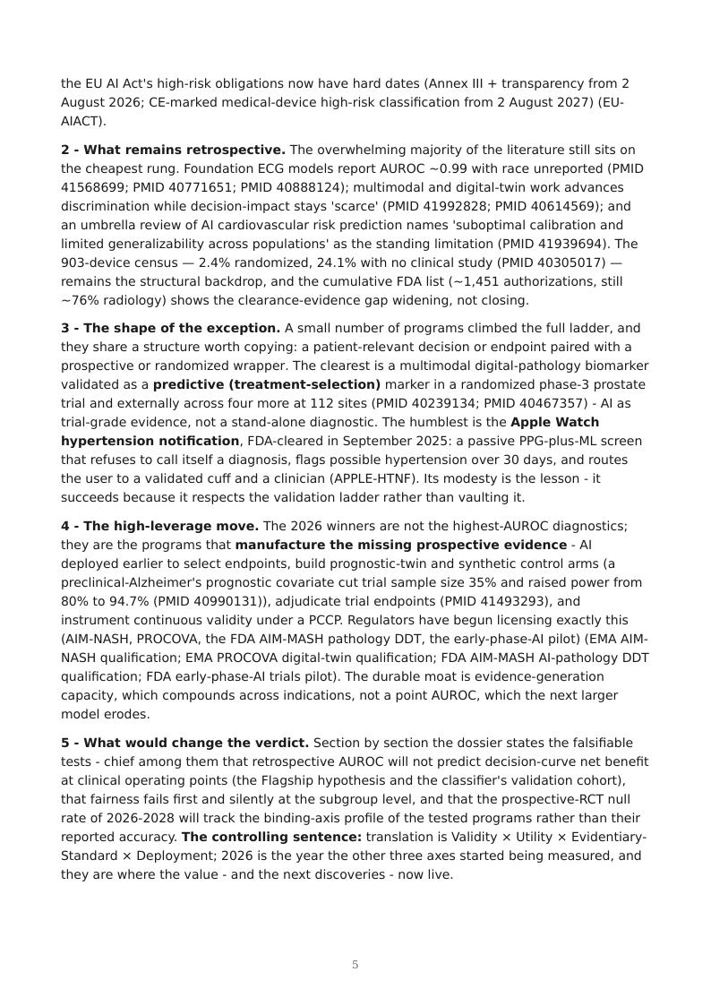 AI Clinical Validation & Digital Biomarkers research report preview page 5