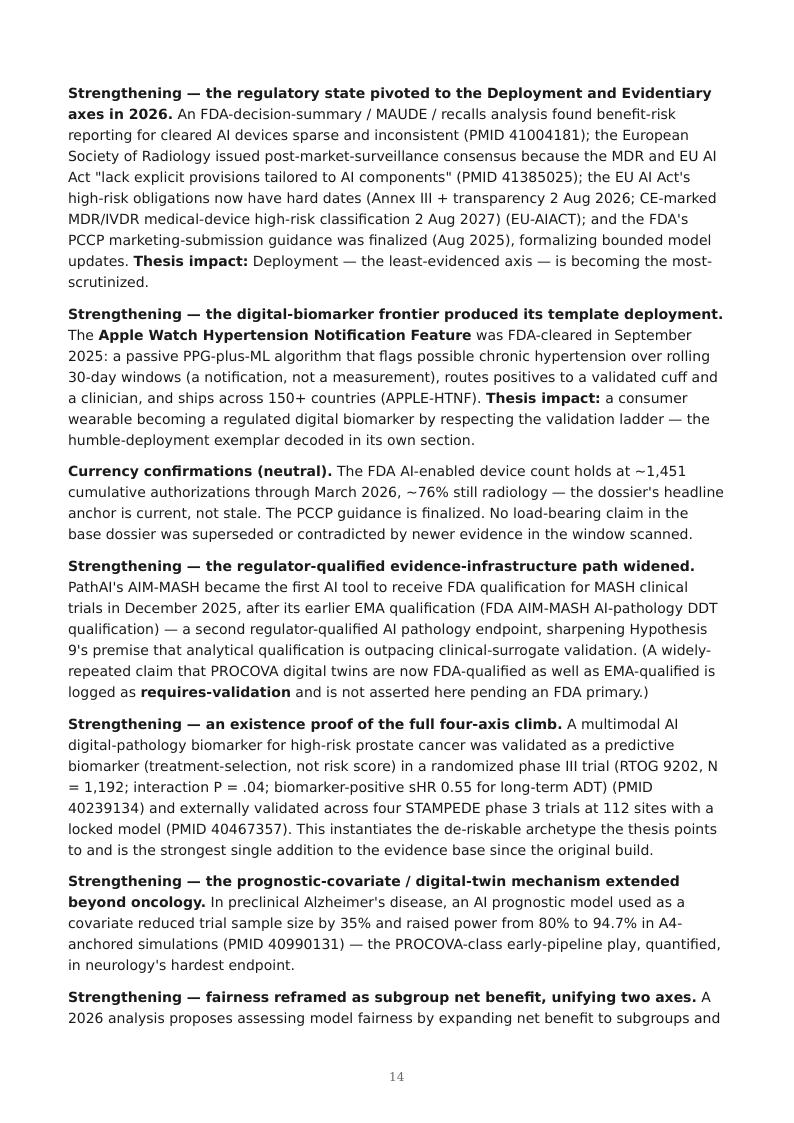 AI Clinical Validation & Digital Biomarkers research report preview page 14