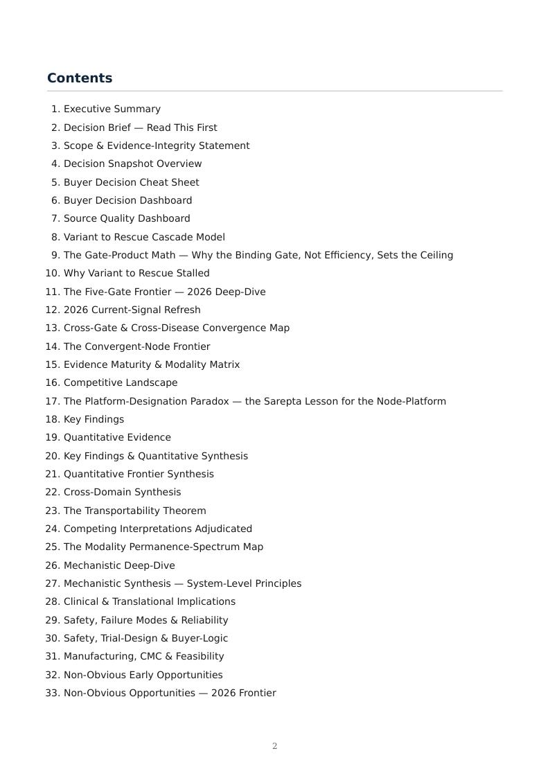 AI Multi-Omics Variant-to-Rescue research report preview page 2