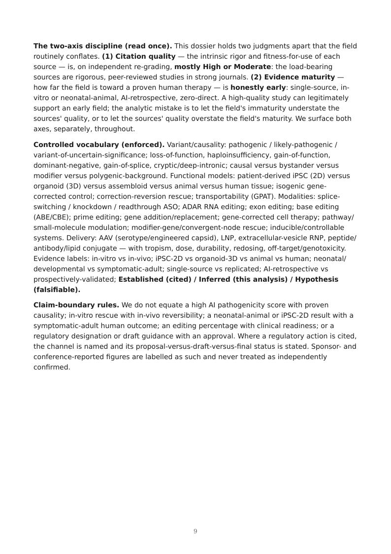 AI Multi-Omics Variant-to-Rescue research report preview page 9