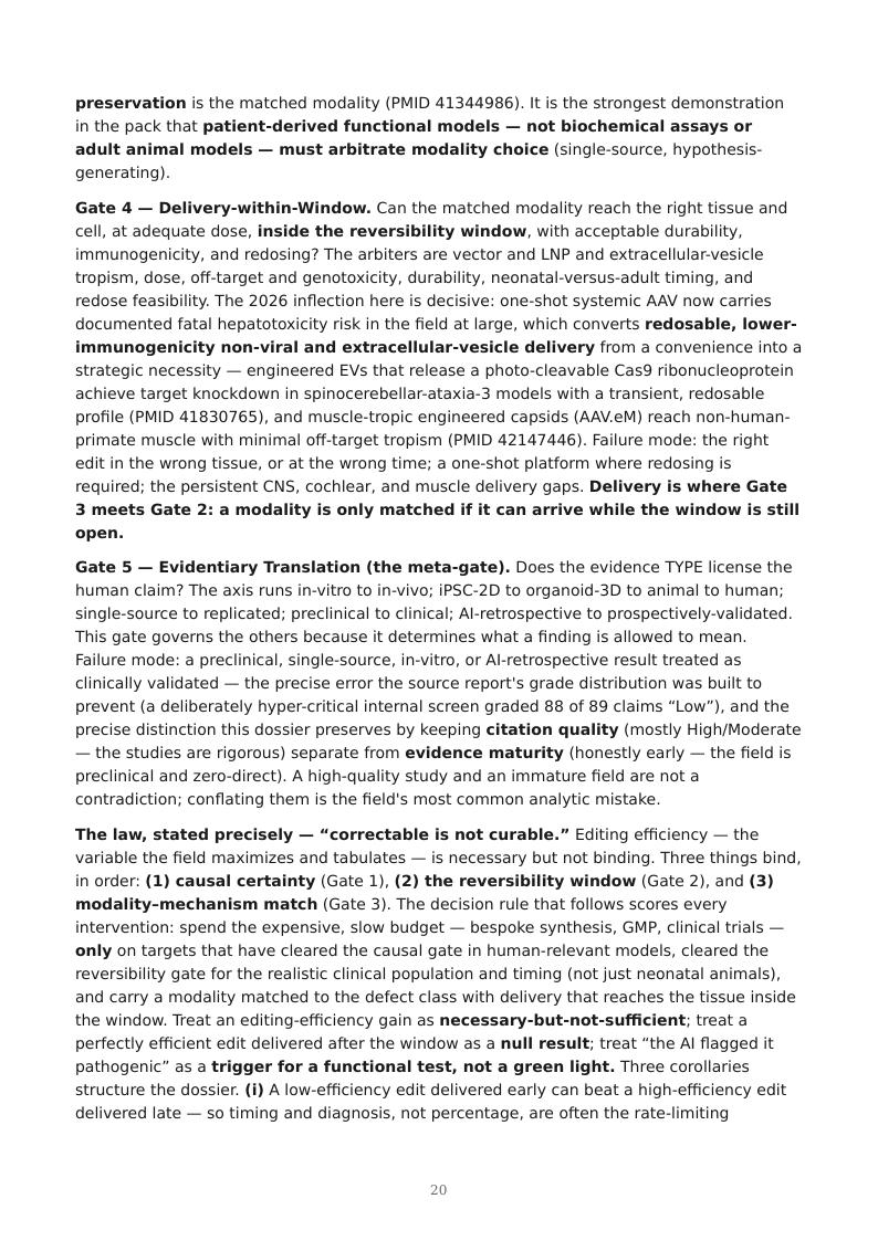 AI Multi-Omics Variant-to-Rescue research report preview page 20