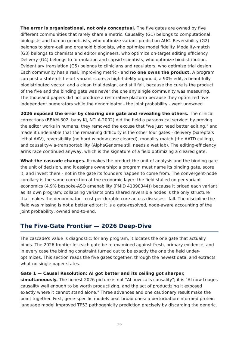 AI Multi-Omics Variant-to-Rescue research report preview page 26