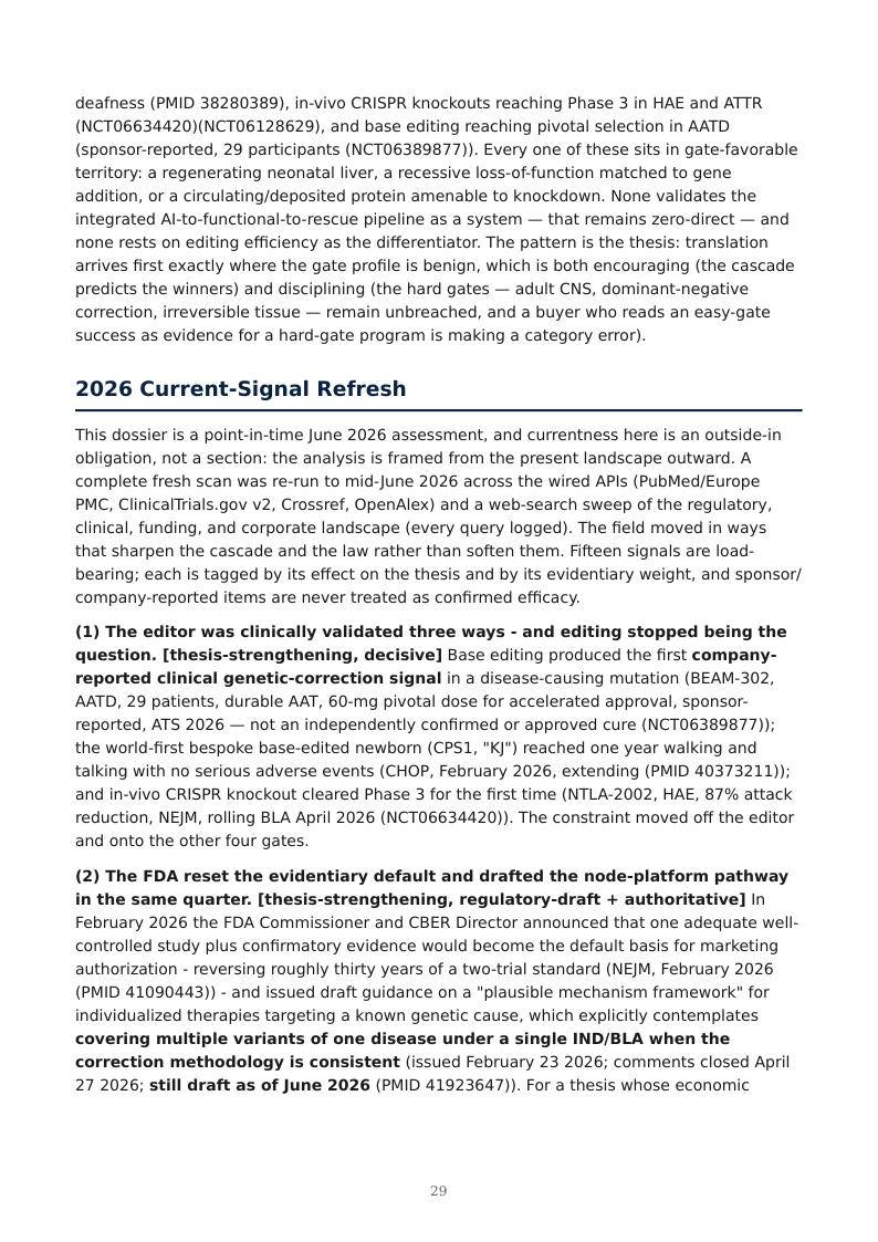 AI Multi-Omics Variant-to-Rescue research report preview page 29