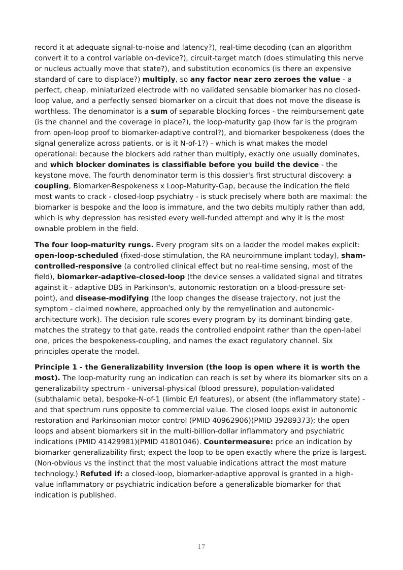 Bioelectronic Neuro-Immune Closed Loop research report preview page 17