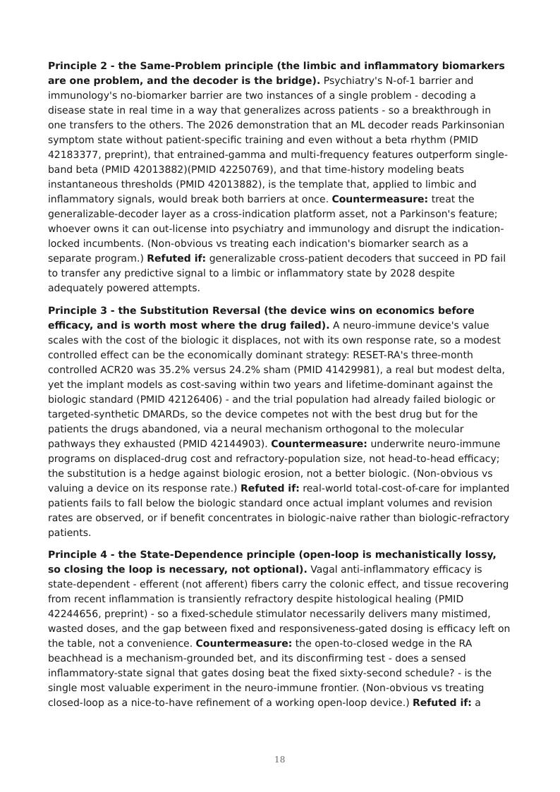 Bioelectronic Neuro-Immune Closed Loop research report preview page 18