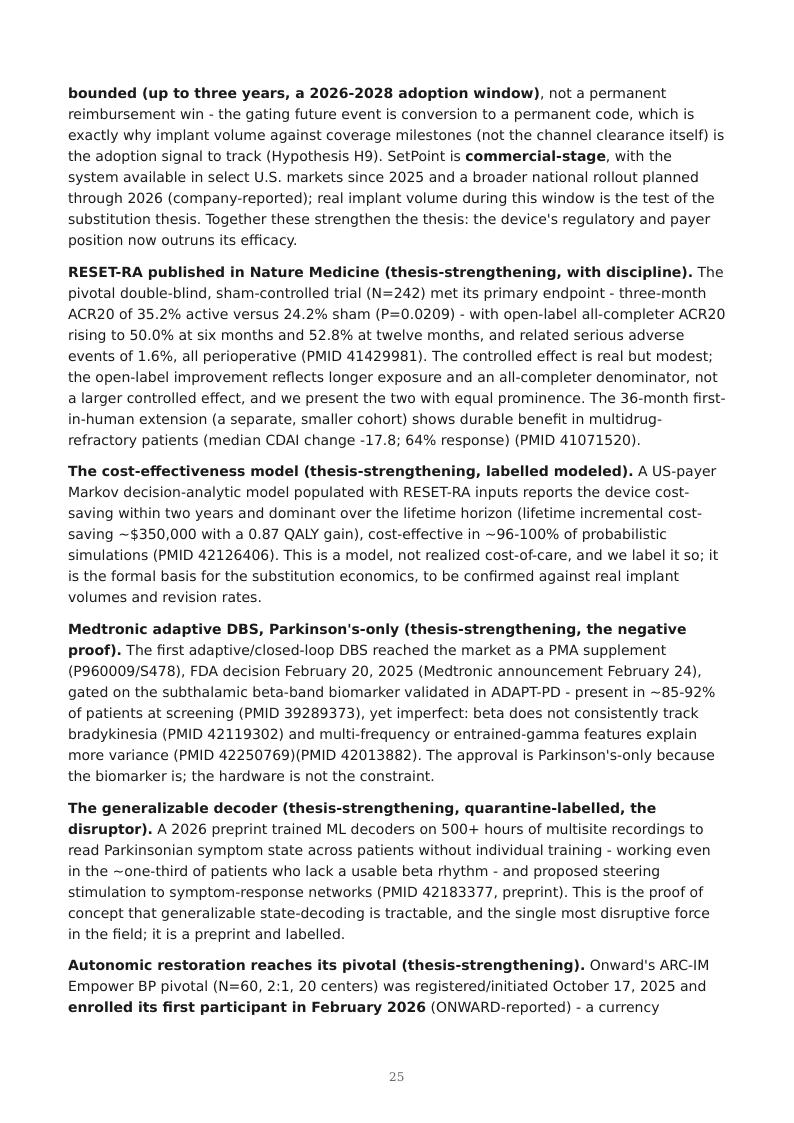 Bioelectronic Neuro-Immune Closed Loop research report preview page 25