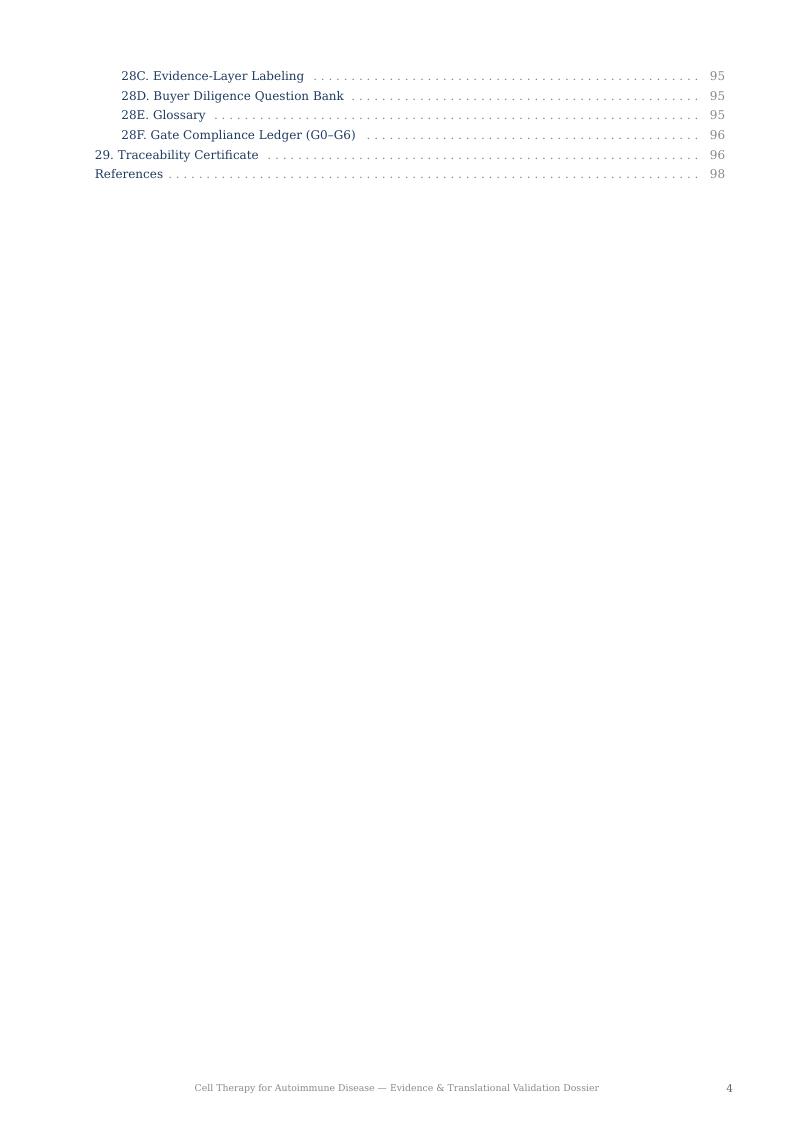Cell Therapy for Autoimmune Disease research report preview page 4