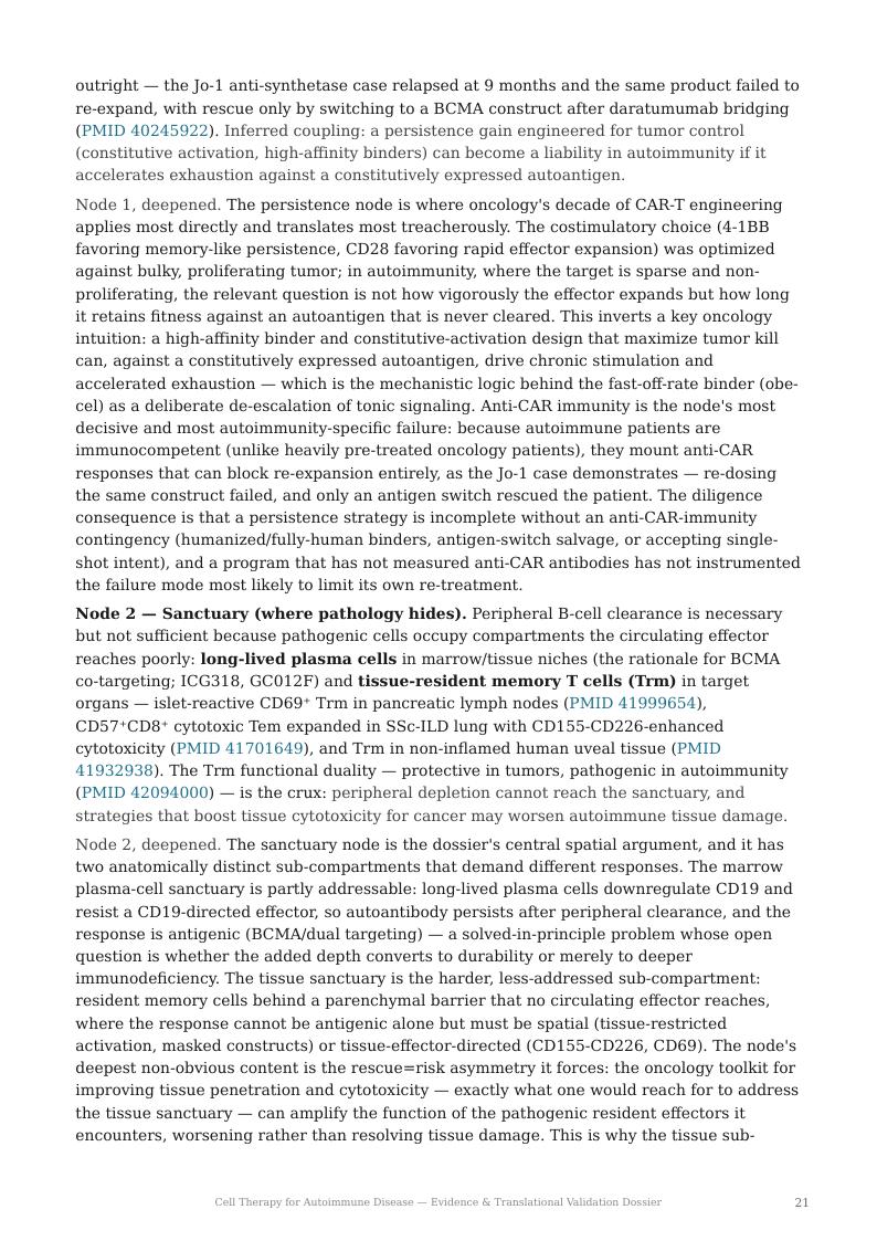 Cell Therapy for Autoimmune Disease research report preview page 21