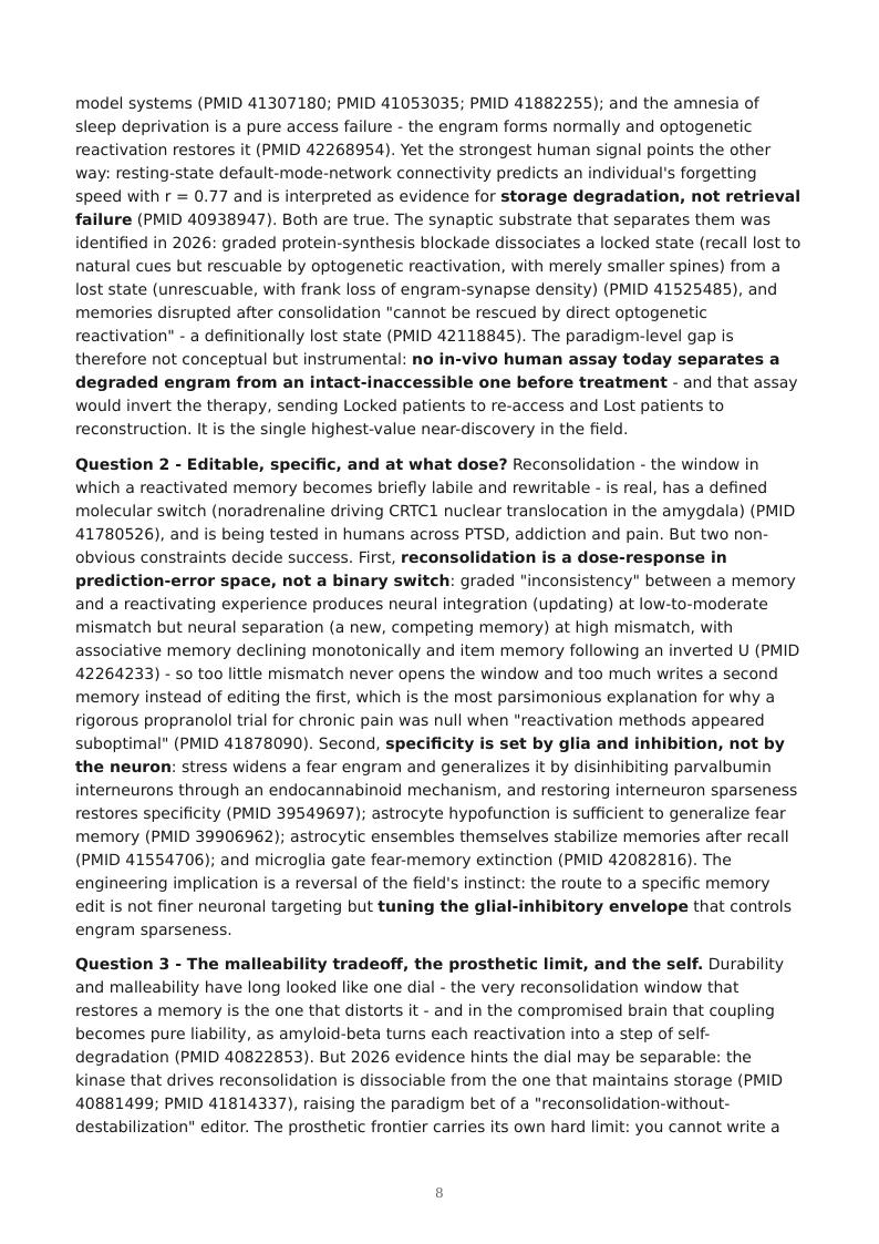 Engineering Memory research report preview page 8