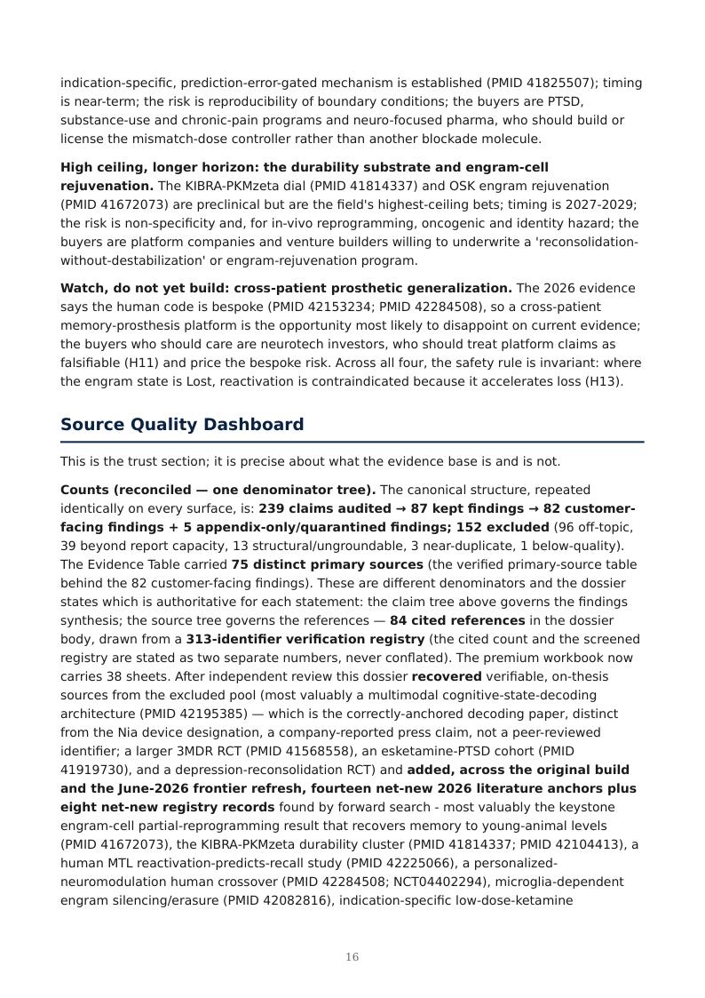 Engineering Memory research report preview page 16