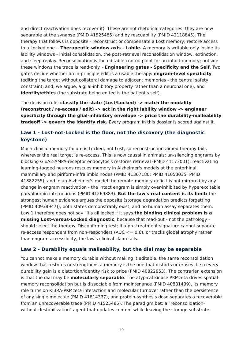 Engineering Memory research report preview page 19