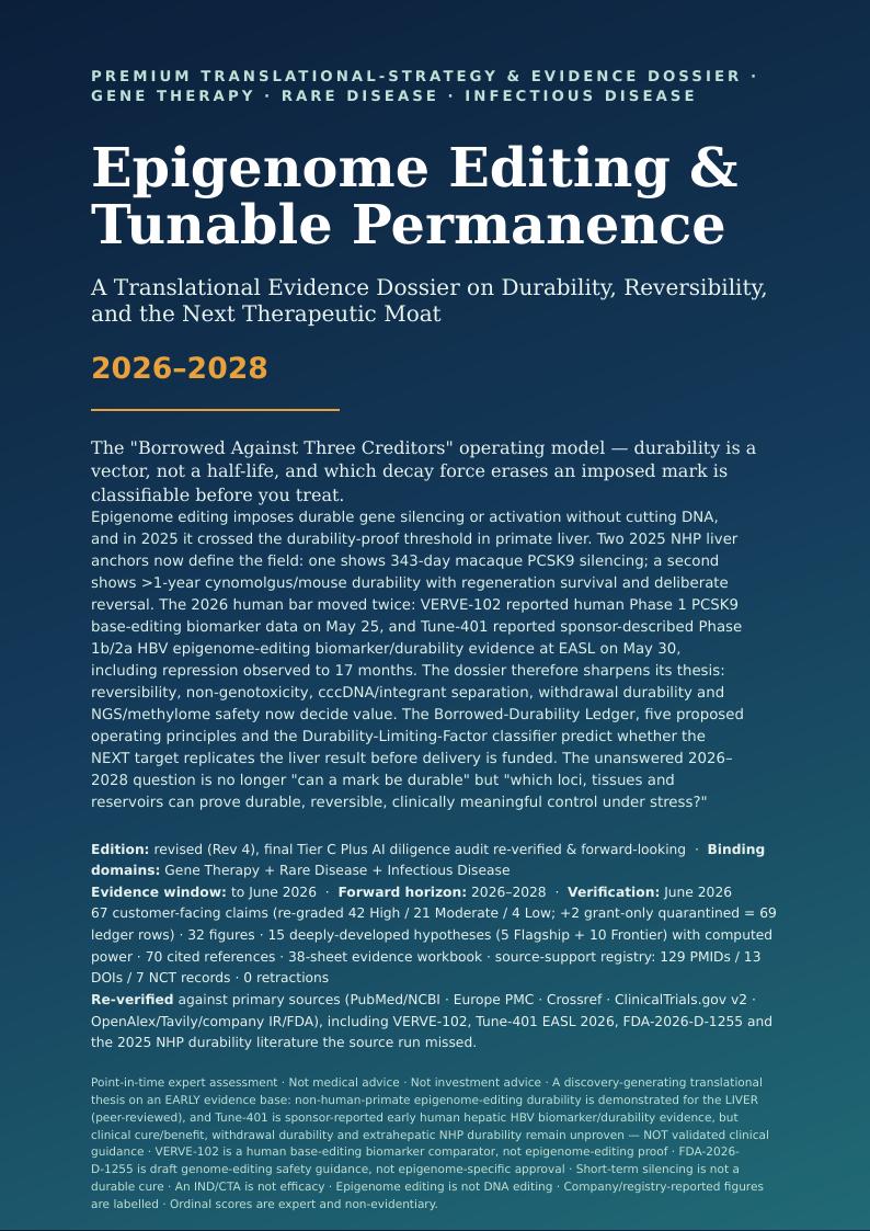 Epigenome Editing & Tunable Permanence research report preview page 1