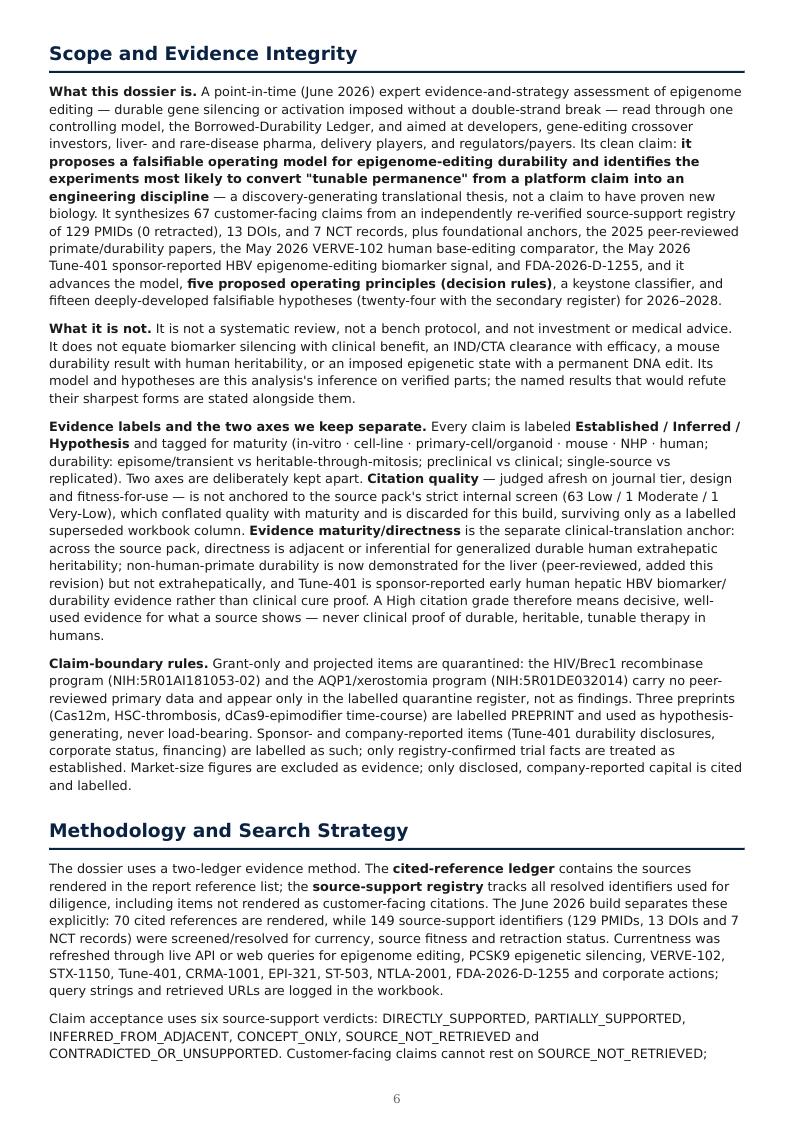Epigenome Editing & Tunable Permanence research report preview page 5