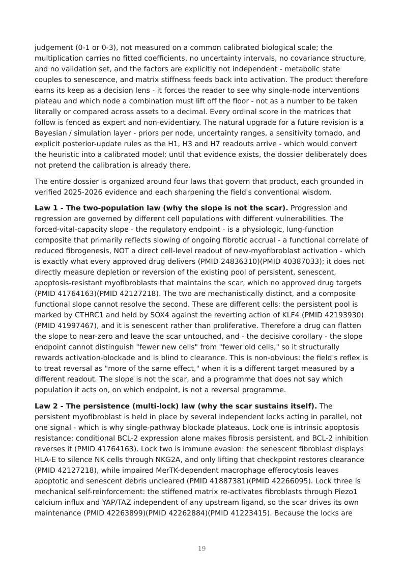 Fibrosis as Failed Resolution research report preview page 19
