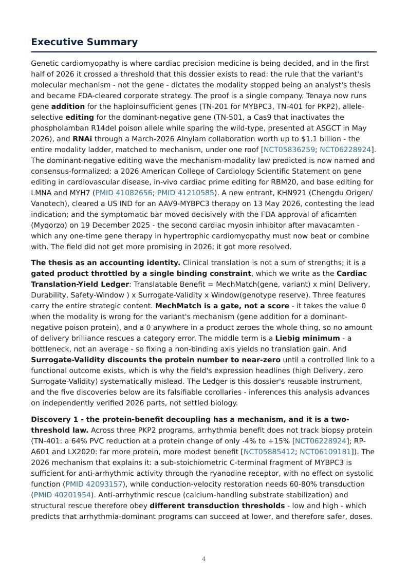 Genetic Cardiomyopathy Precision Therapies research report preview page 4