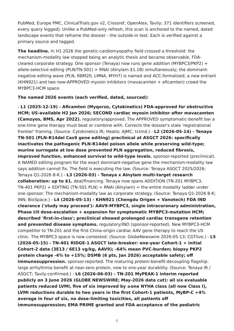 Genetic Cardiomyopathy Precision Therapies research report preview page 6