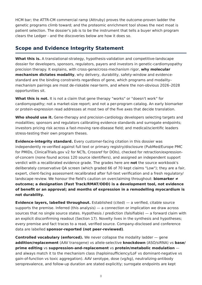 Genetic Cardiomyopathy Precision Therapies research report preview page 8