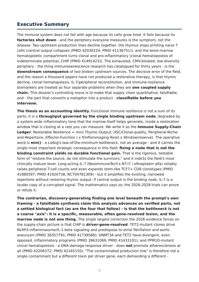 Immune Aging Supply Chain research report preview page 5