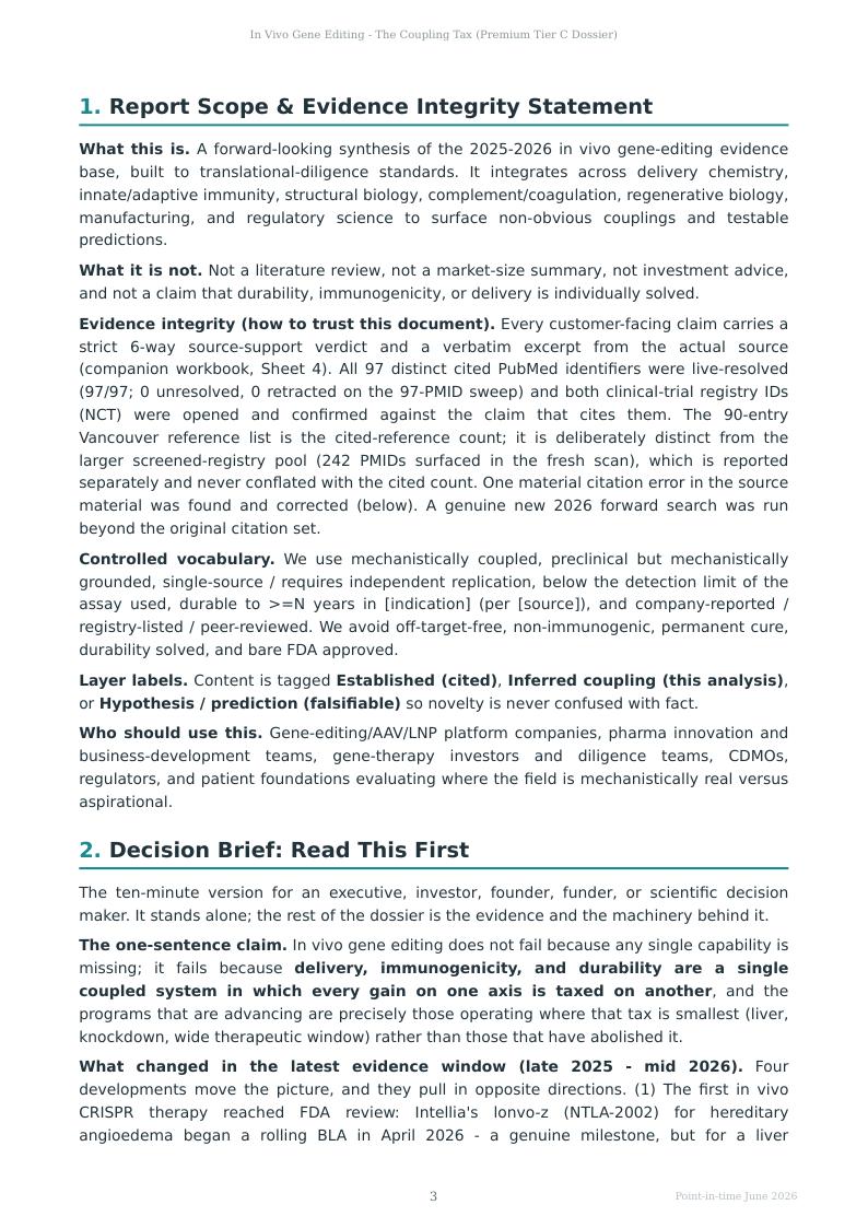 In Vivo Gene Editing research report preview page 3