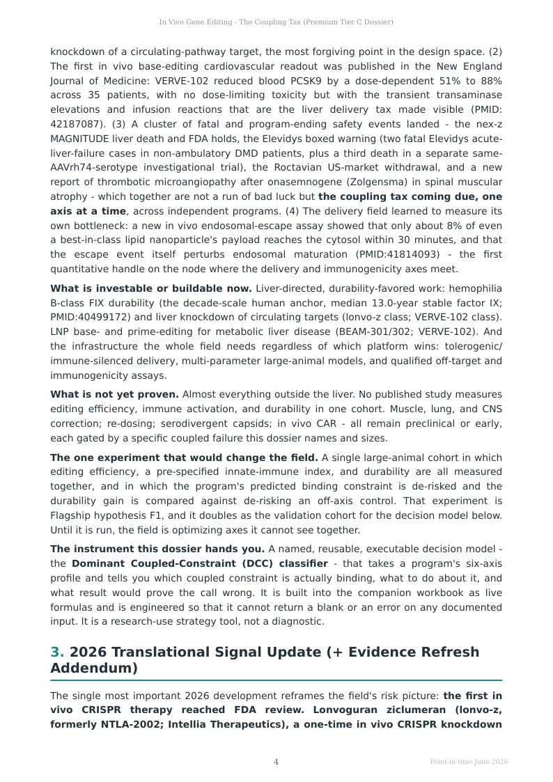 In Vivo Gene Editing research report preview page 4