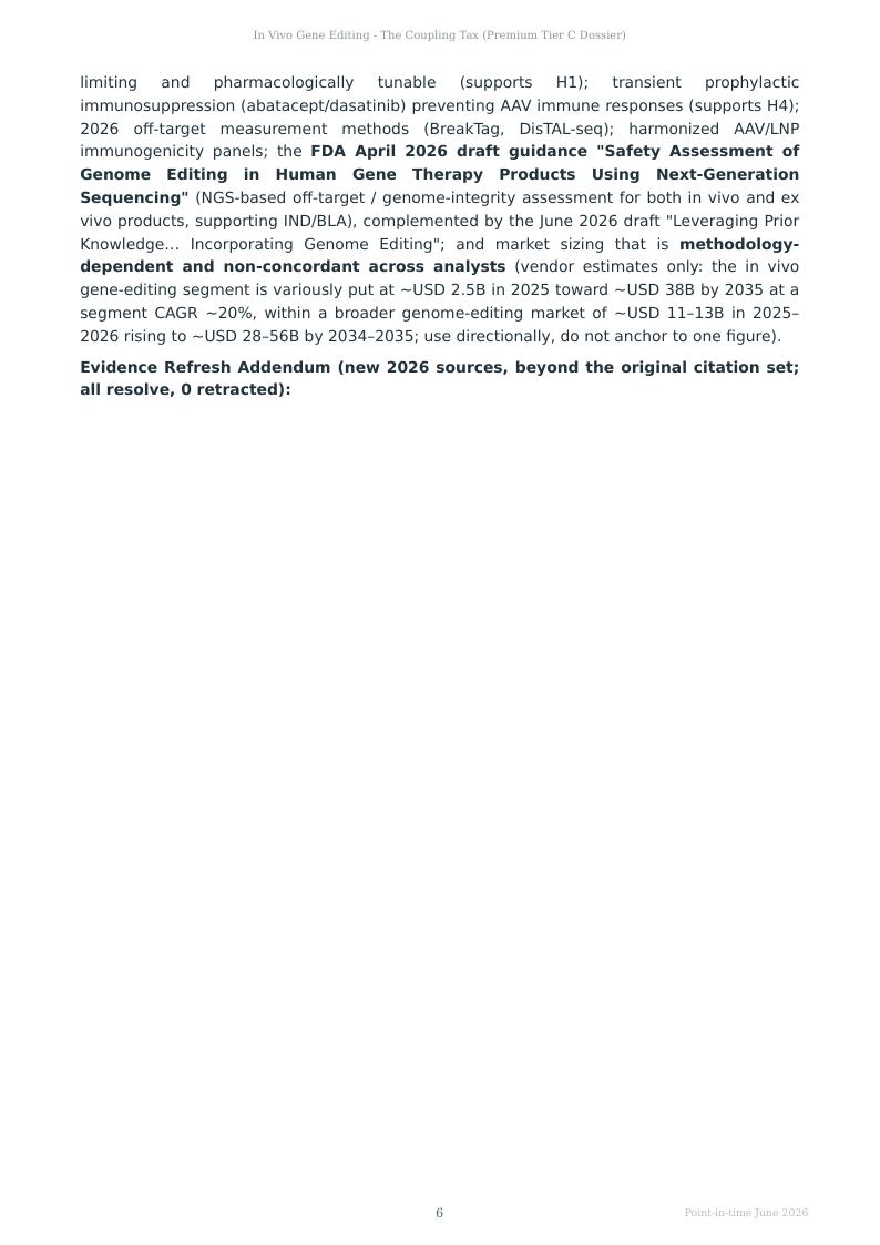 In Vivo Gene Editing research report preview page 6