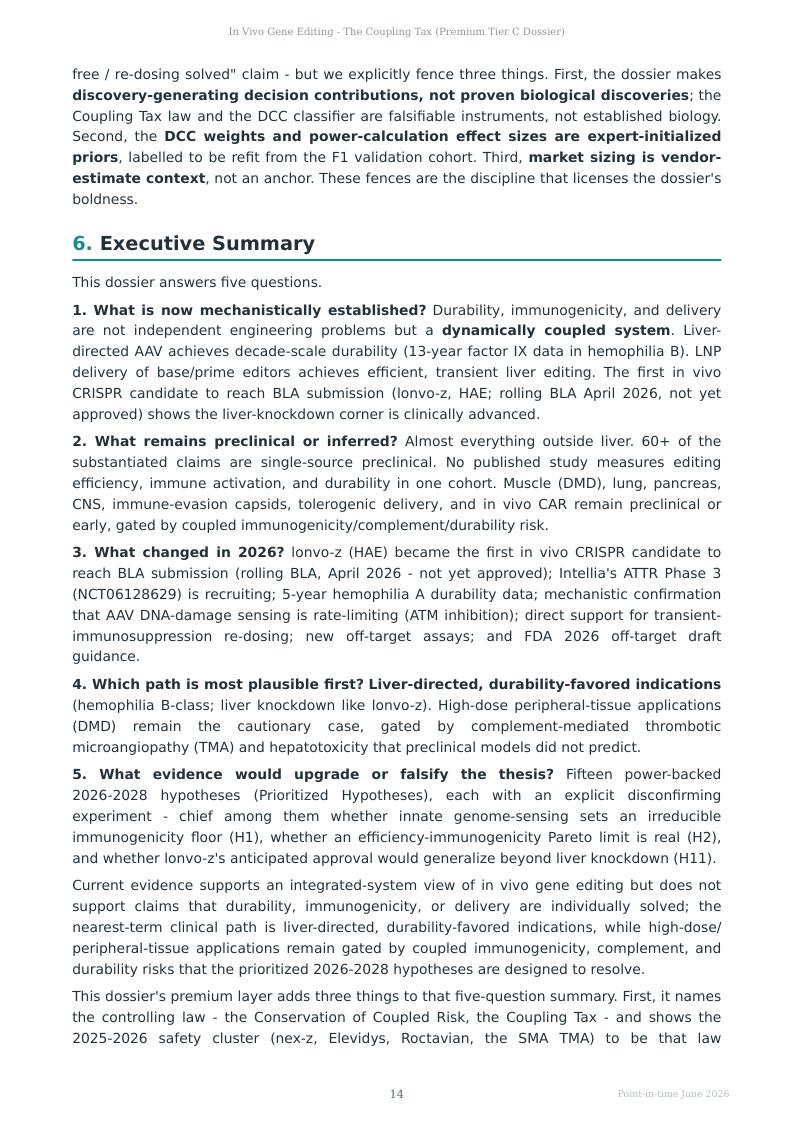 In Vivo Gene Editing research report preview page 14
