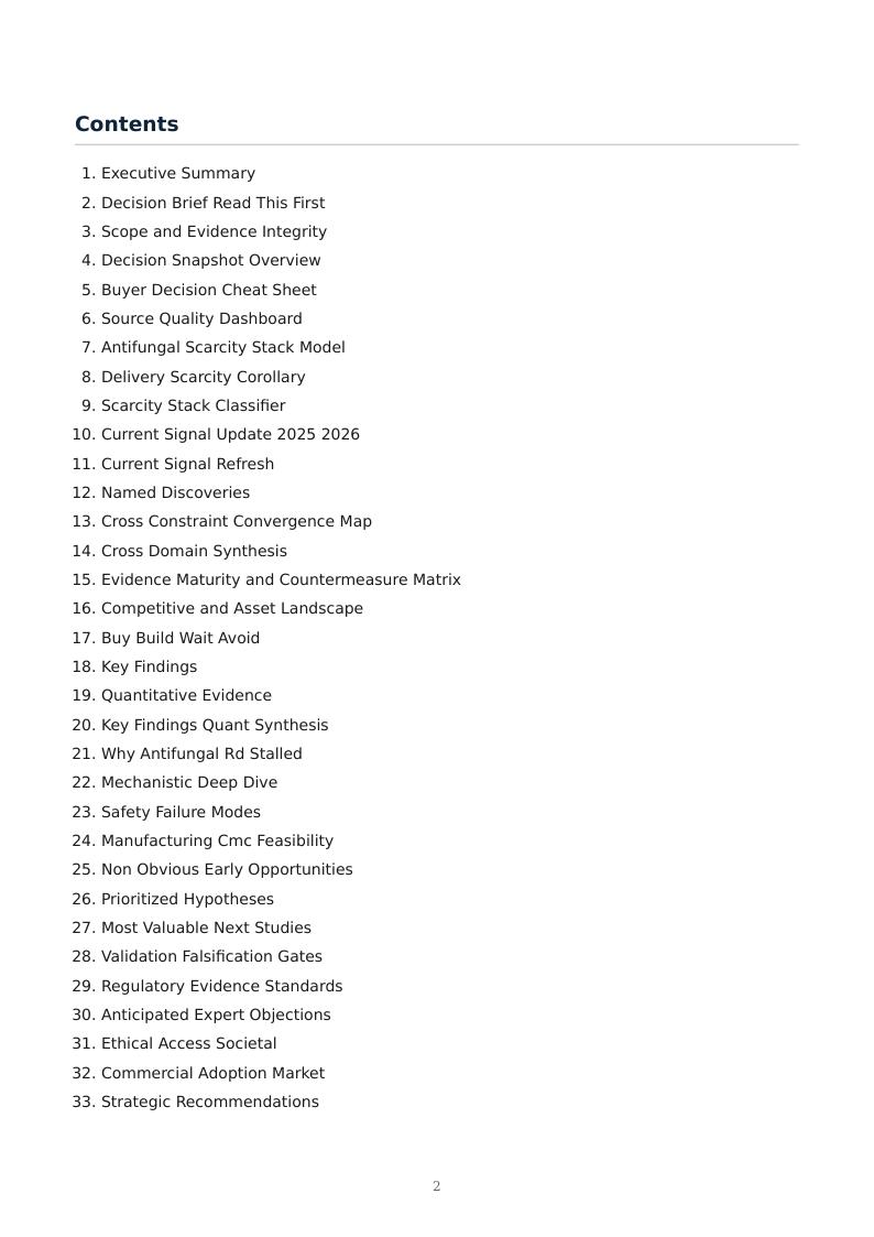 Invasive Fungal Disease & Antifungal Resistance research report preview page 2