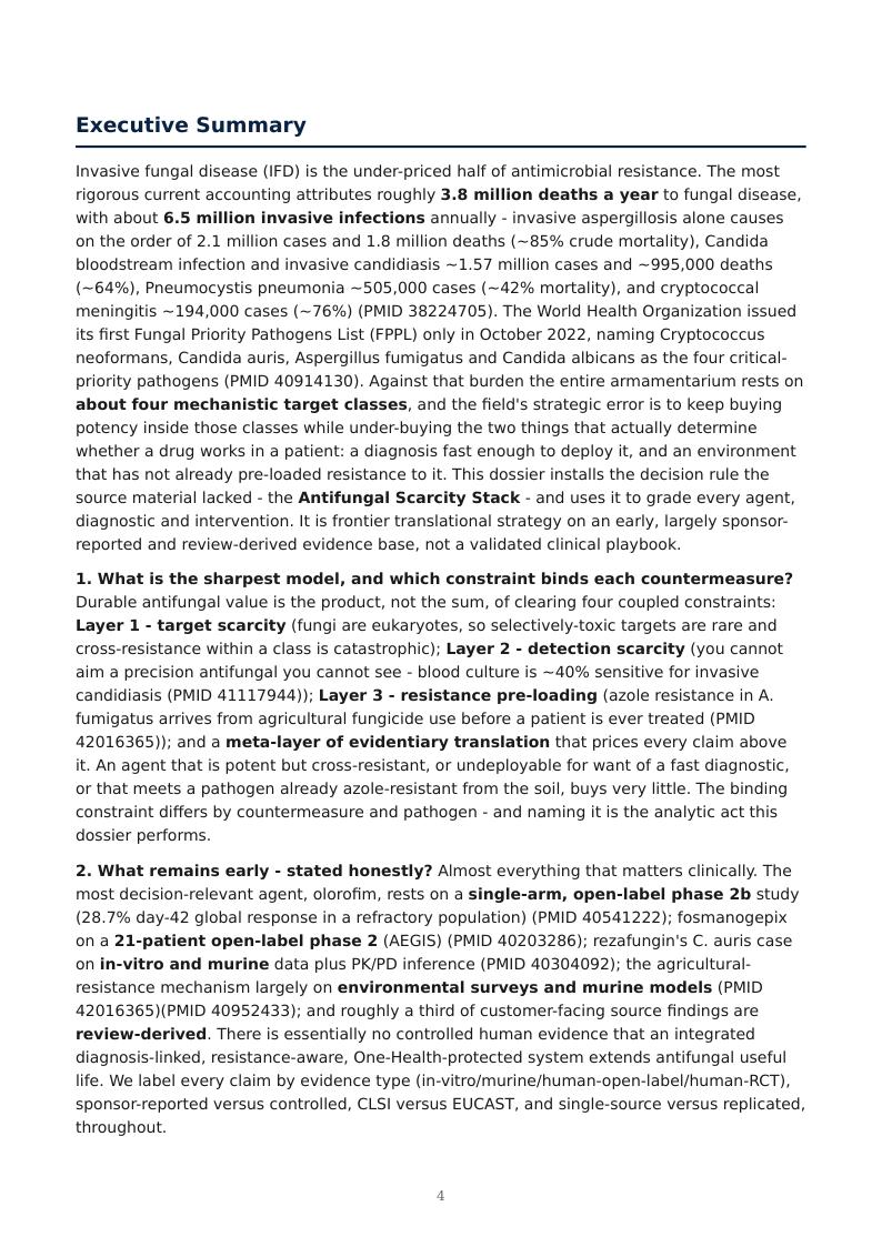 Invasive Fungal Disease & Antifungal Resistance research report preview page 4