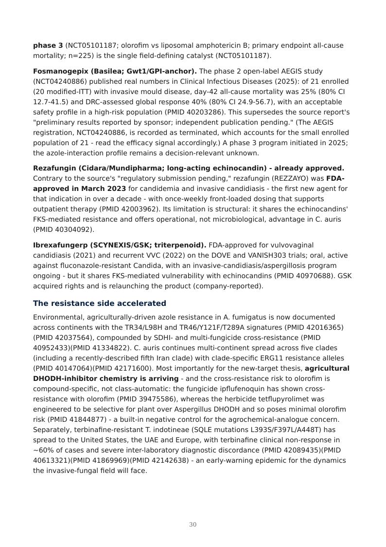Invasive Fungal Disease & Antifungal Resistance research report preview page 30