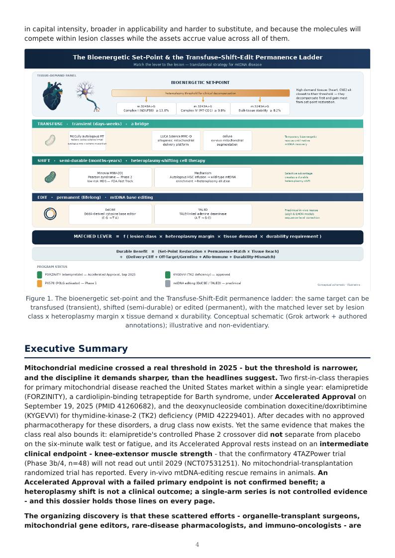 Mitochondrial Medicine Permanence Ladder research report preview page 4