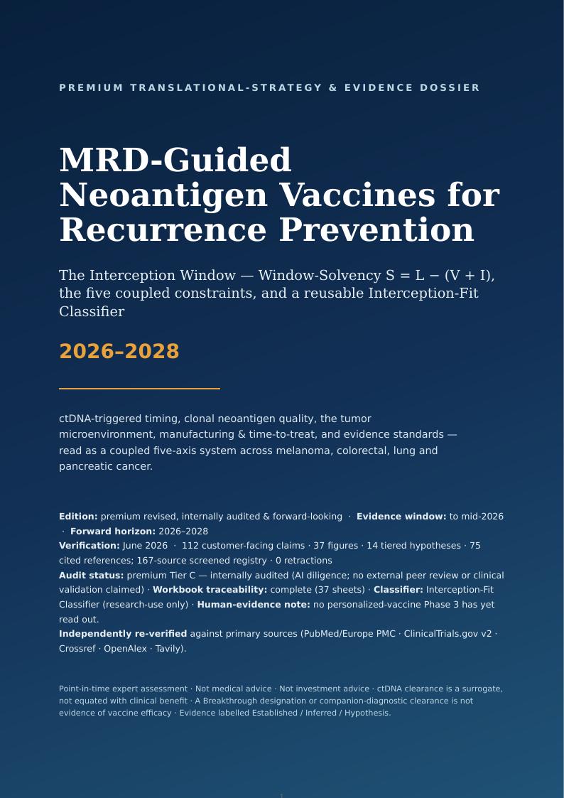MRD-Guided Neoantigen Vaccines research report preview page 1