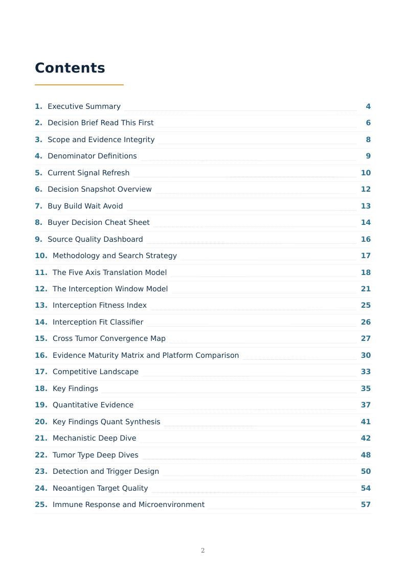 MRD-Guided Neoantigen Vaccines research report preview page 2