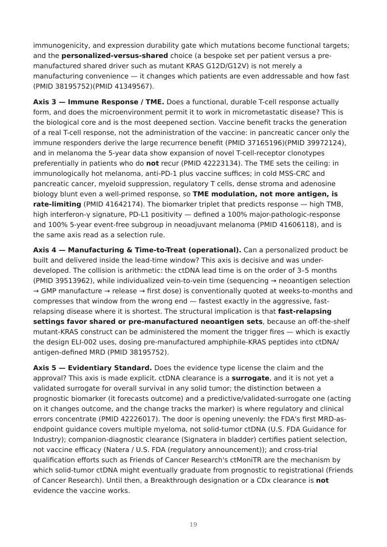 MRD-Guided Neoantigen Vaccines research report preview page 19