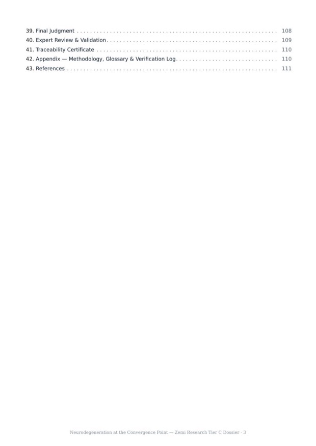 Neurodegeneration Convergence research report preview page 3