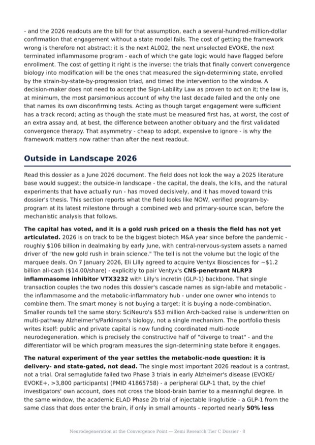 Neurodegeneration Convergence research report preview page 8
