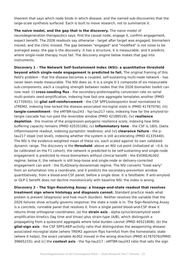 Neurodegeneration Convergence research report preview page 23
