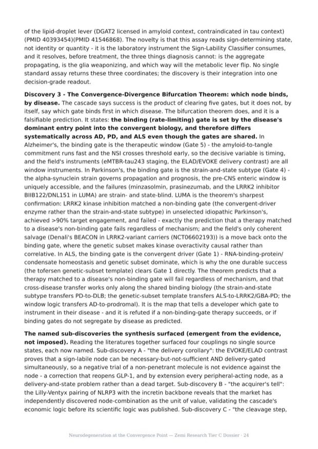 Neurodegeneration Convergence research report preview page 24