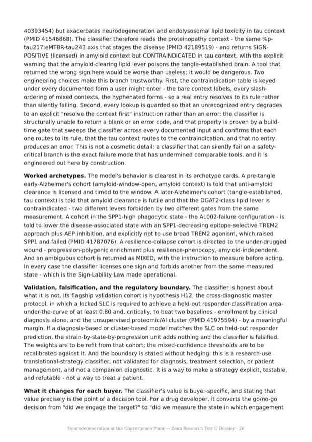 Neurodegeneration Convergence research report preview page 26