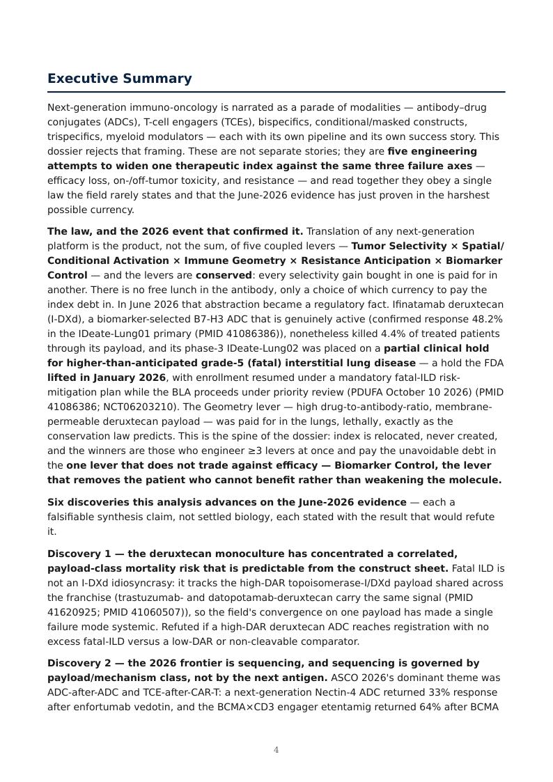 Next-Generation Immuno-Oncology Platforms research report preview page 4
