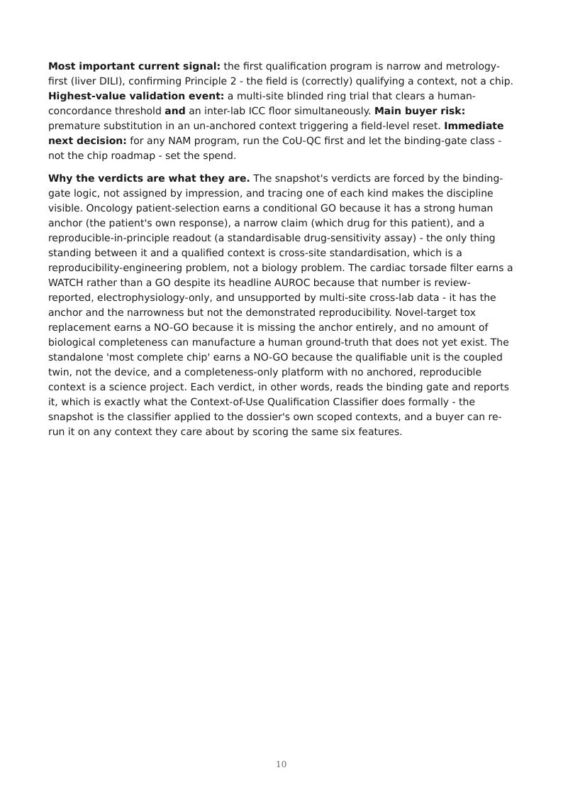 Organ-on-Chip / NAM Qualification research report preview page 10