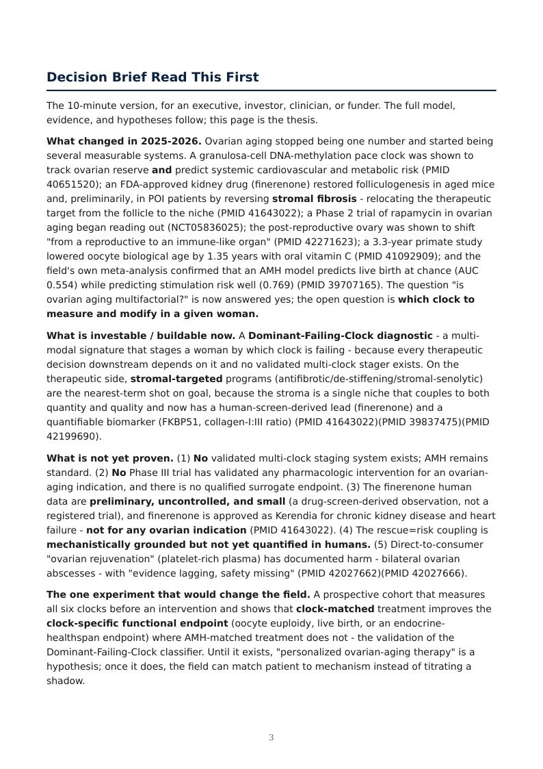 Ovarian Aging Multi-Clock research report preview page 3