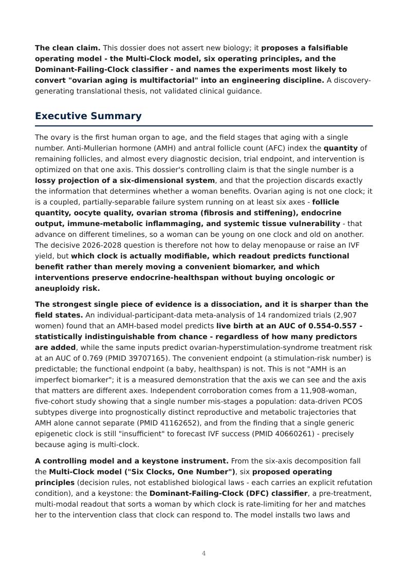 Ovarian Aging Multi-Clock research report preview page 4