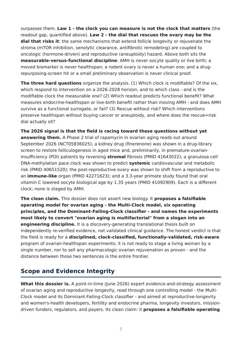 Ovarian Aging Multi-Clock research report preview page 5