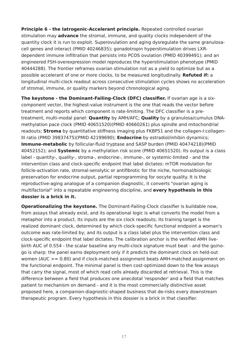 Ovarian Aging Multi-Clock research report preview page 17