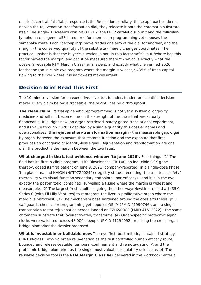 Partial Epigenetic Reprogramming research report preview page 5