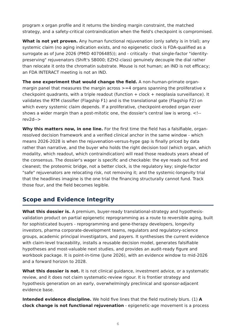 Partial Epigenetic Reprogramming research report preview page 6