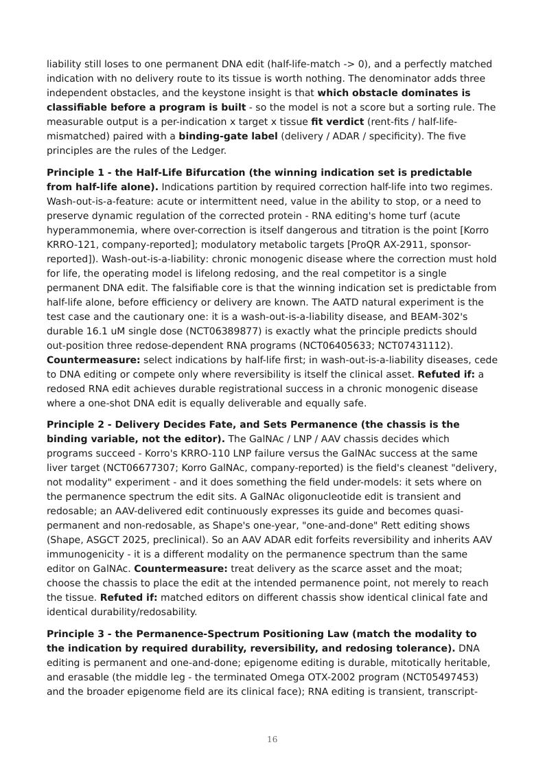 RNA Editing & the Permanence Spectrum research report preview page 16