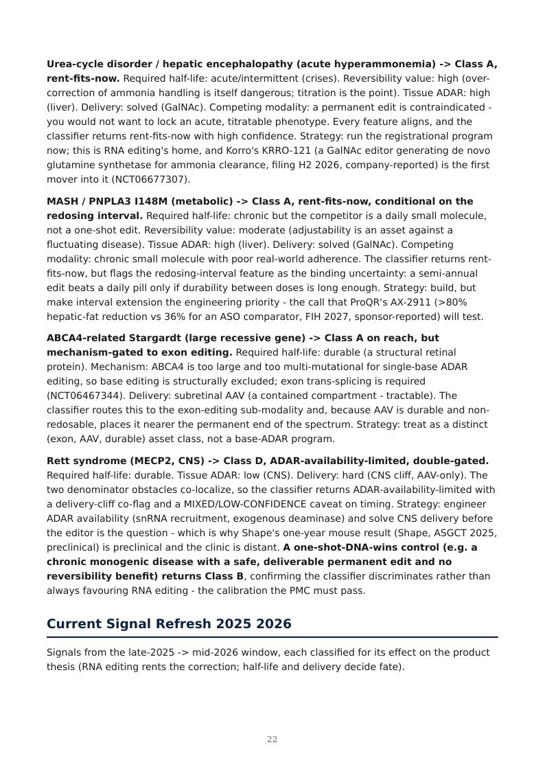 RNA Editing & the Permanence Spectrum research report preview page 22