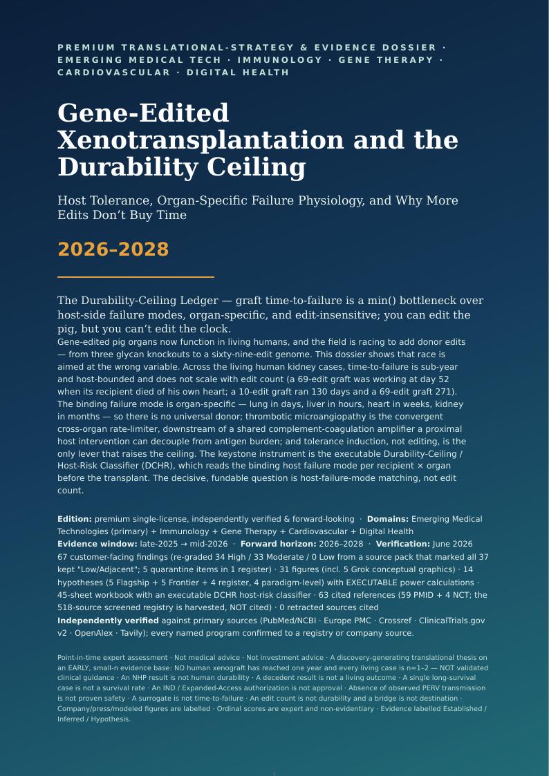 Xenotransplantation Durability Ceiling research report preview page 1